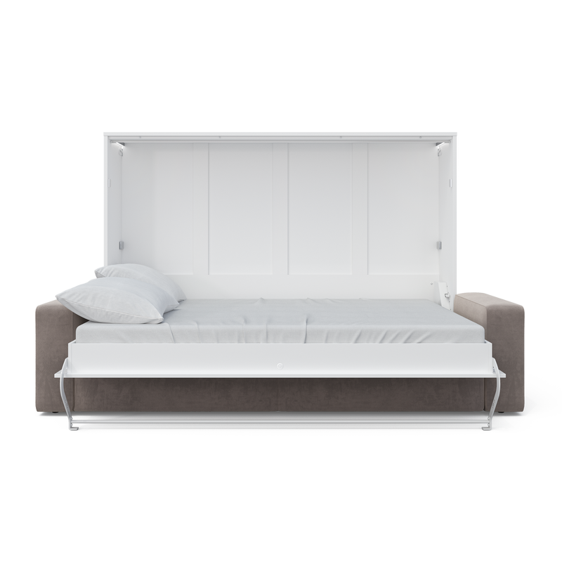 Horizontal Murphy bed INVENTO with a Sofa, European FULL XL