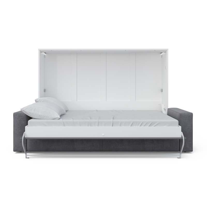 Horizontal Murphy bed INVENTO with a Sofa, European Queen