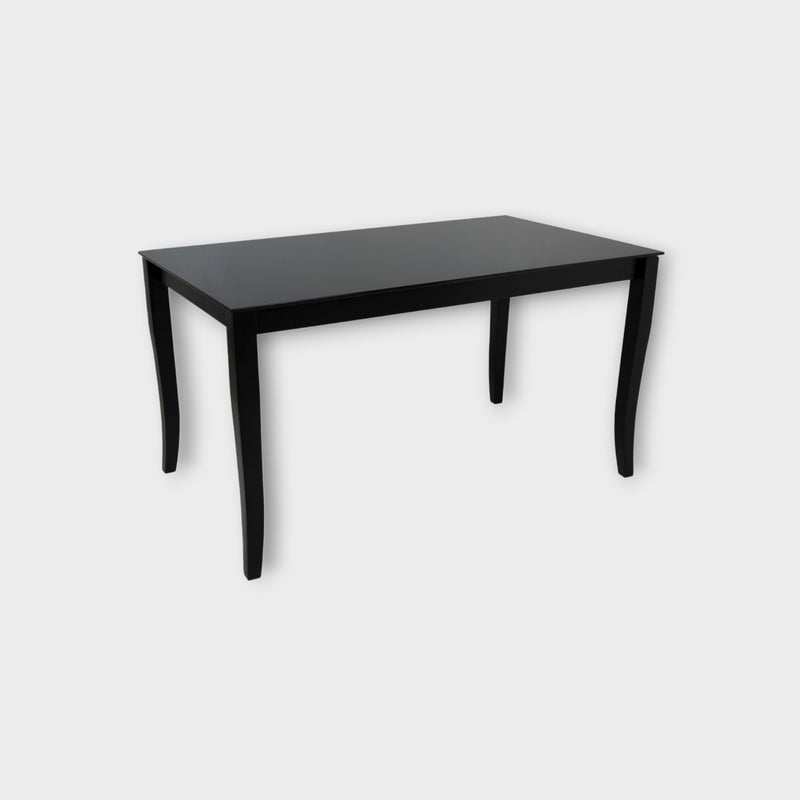 White or Black Glass Top Dining Table FINEZJA With Extension