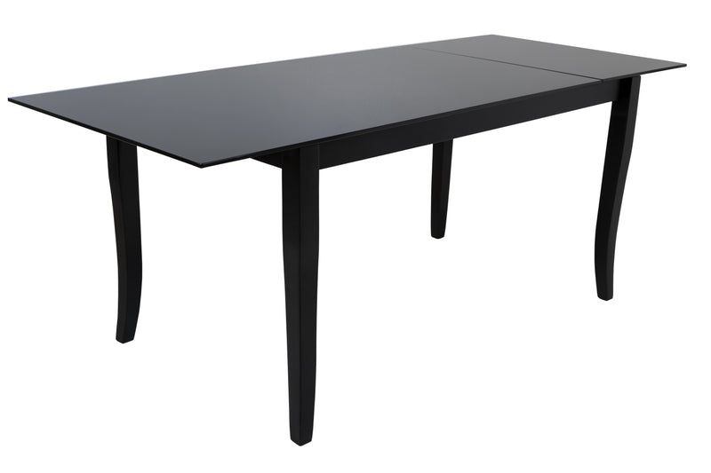 White or Black Glass Top Dining Table FINEZJA With Extension