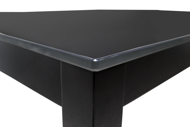 White or Black Glass Top Dining Table FINEZJA With Extension