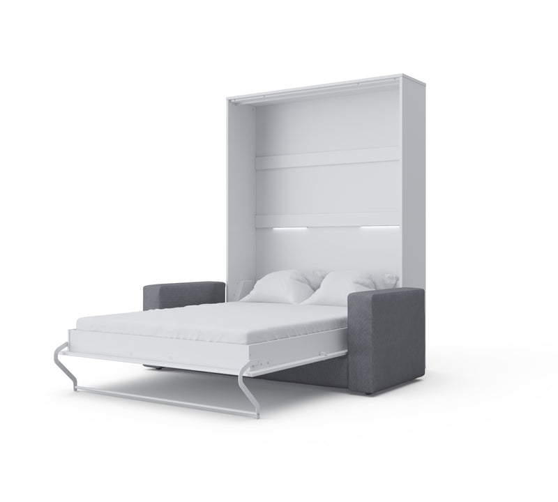 Vertical Murphy bed Invento European Full XL with Sofa