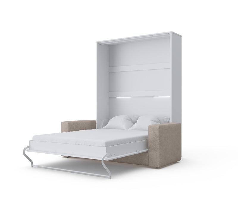 Vertical Murphy bed Invento European Full XL with Sofa