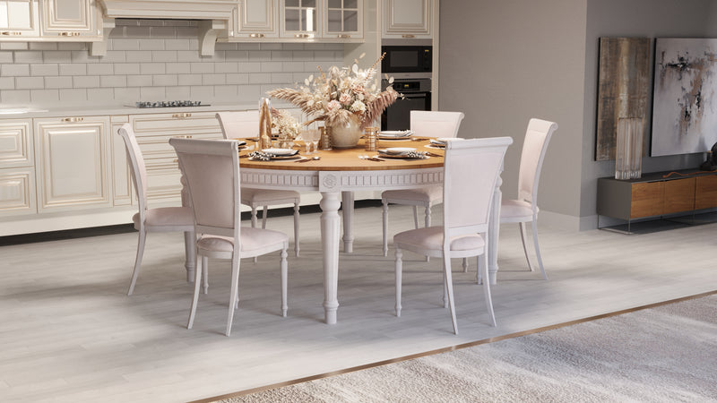Round Solid Wood Dining Table BADI