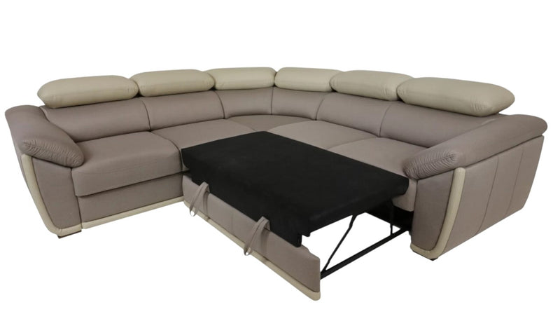 Left facing Sleeper Sectional Sofa with Bedding storage, CADIZ