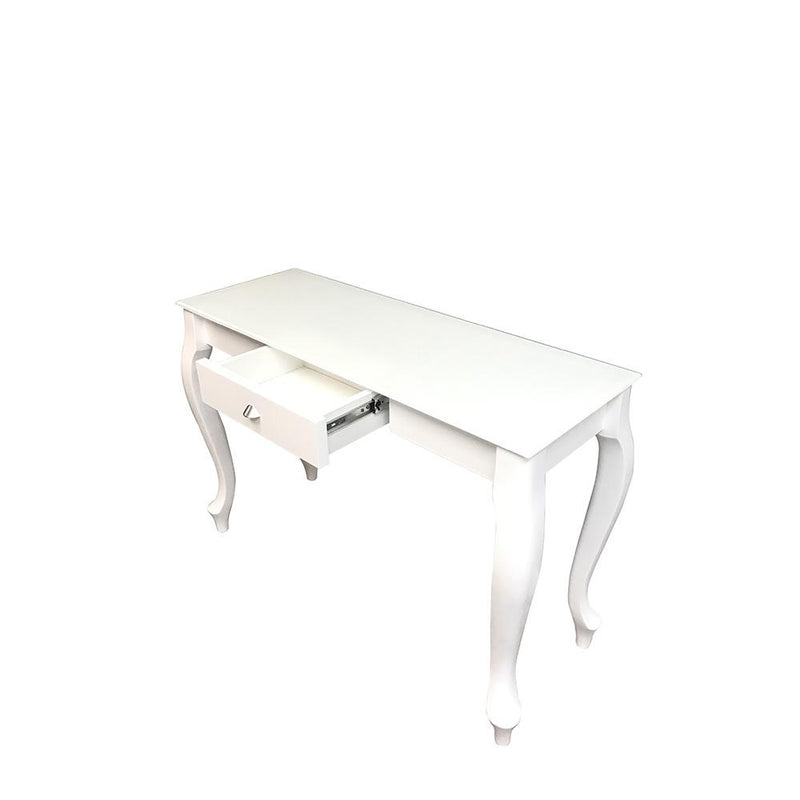 White or Black Glass Top Console Table RETRO