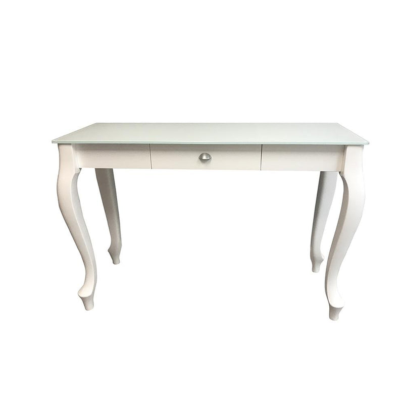 White or Black Glass Top Console Table RETRO