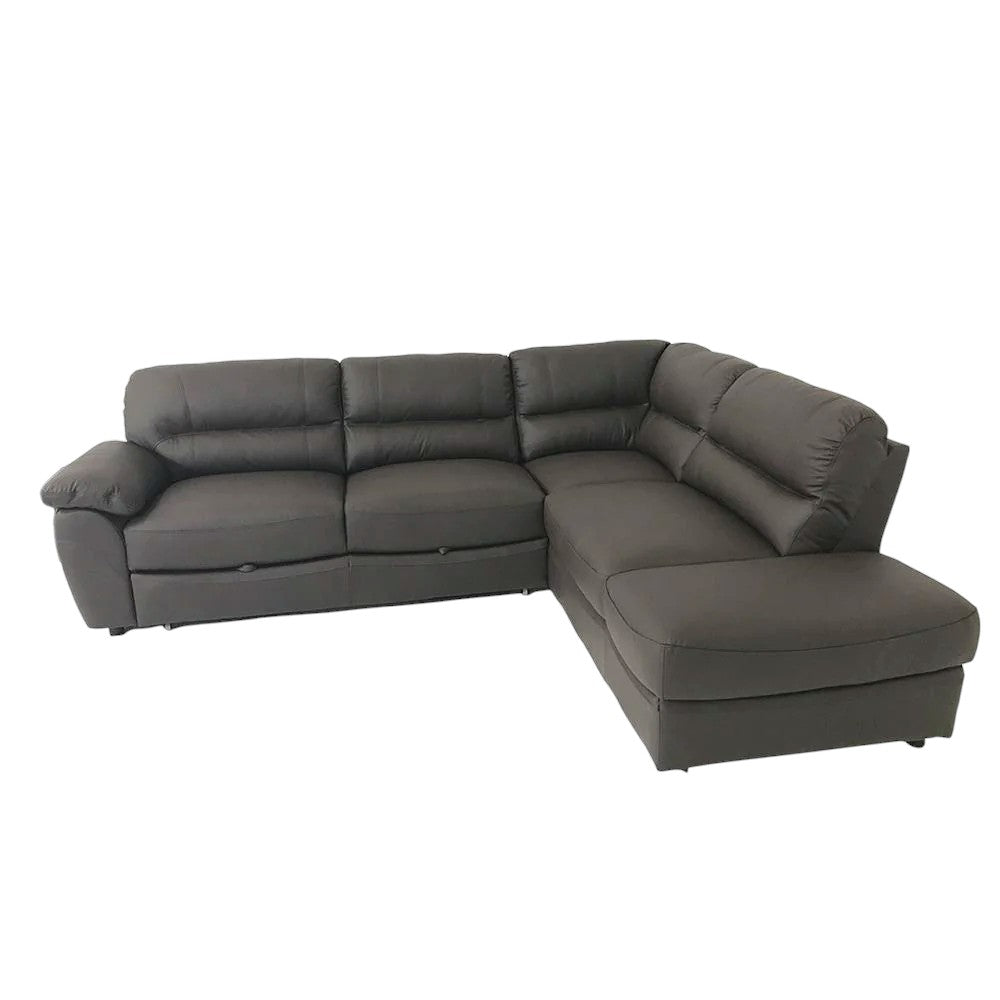 Sectional Sleeper BALTICA Natural Leather Sofa with storage