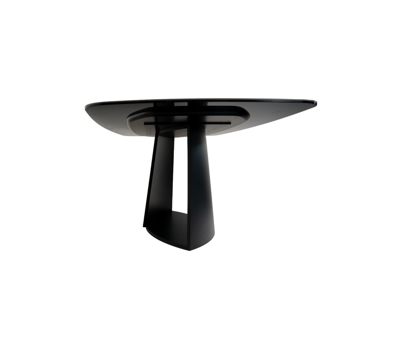 Dining Table MATTIA with ceramic top and wooden base