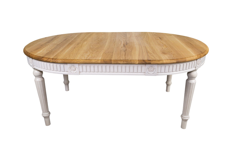 BADI Solid Wood Oval Dining Table