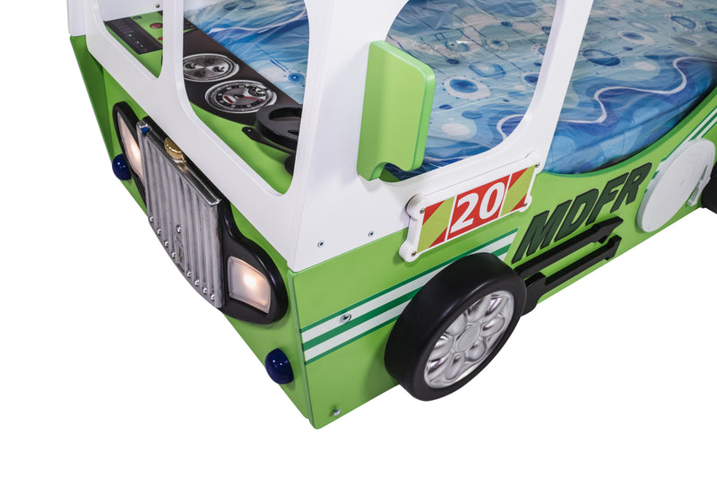 Toddler Fire Truck Bed with mattress, Green