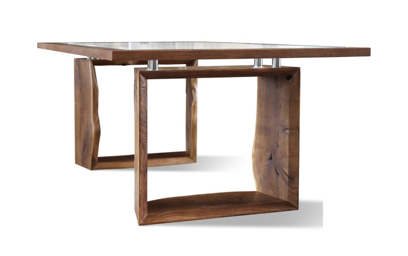 Solid Wood/ Tampered Glass Dining Table GOR XO