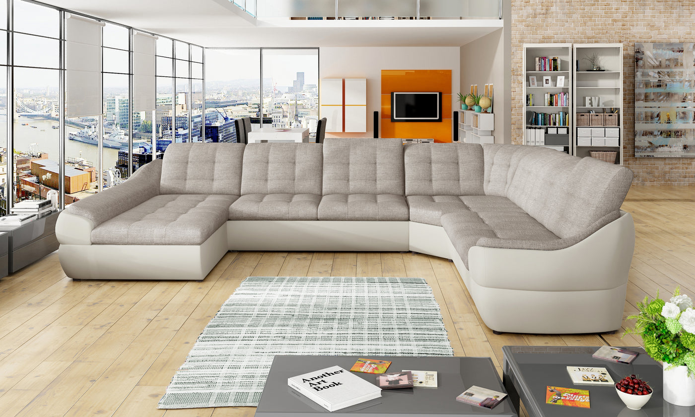Moderne svulst etiket Sleeper Sectional Sofa Infinity XL, Left, U-Shape, FULL XL with storag