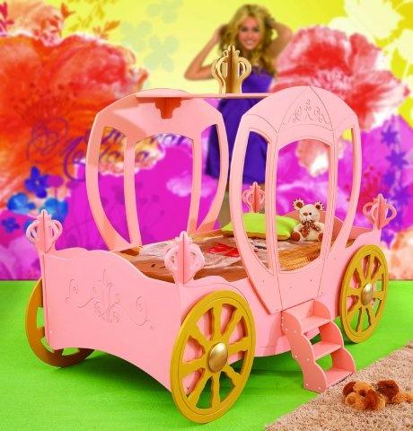 Princess Carriage Toddler Bed with mattress, Pink