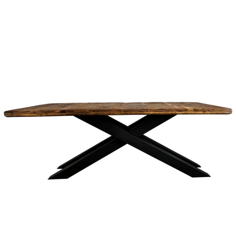OTTO Oak Wood Dining Table with metal legs