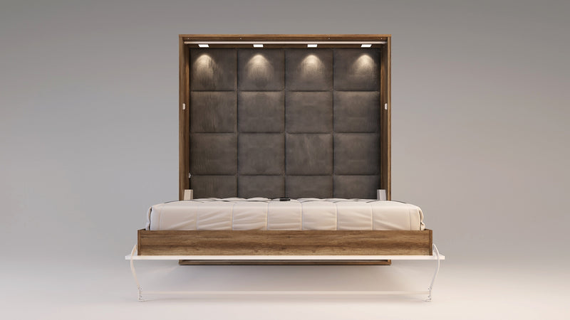 Murphy bed INVENTO, European King size with LED and mattress included.